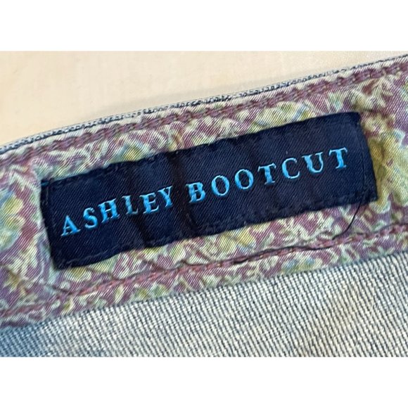 Ashley Womens Jeans Vintage 1980s Bootcut Leg Mid Rise Cotton Blue SZ 14 Average - Picture 8 of 10